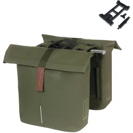 Basil City Mik Doppeltasche 28-32L moss green