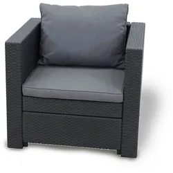 Keter Riviera / Provence Premium Panama Sessel anthrazit mit Kissen anthrazit