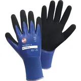 L+D Handschuhe Nitril Aqua Gr.10 blau/schwarz Nyl.m.dop.Nitril EN 388 PSA II