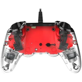 Nacon Compact Controller Illuminated transparent / rot