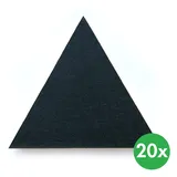 Akustikplatte, Dreieck, 20x20x20 cm, 20 Stück, schwarz