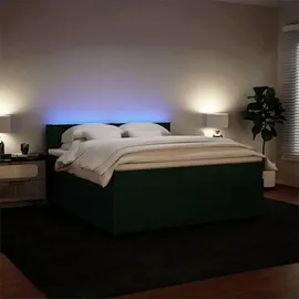 vidaXL Boxspringbett 180 x 200 cm Dunkelgrün