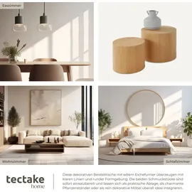 Tectake Danny Braun Eichenoptik 2er Set 50 x 50 x 45 cm
