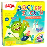 HABA Socken Zocken Jubiläums-Edition – Familienspiel ab 4 Jahren – Inkl. echter Socken & Holzfiguren – 20 Jahre Sonderedition - 2011722001