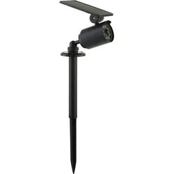 Gartenleuchte LUXFORM "Luxform Solar Palma", schwarz, B:9cm H:17,7cm L:18,4cm, Lampen, Wandleuchte, Solarenergie, Bewegungssensor