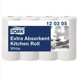 TORK Extra Saugfähige Küchenrolle Weiß, Premium, 3-lagig, 48 × 12,2 m, 120305