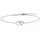Julie Julsen Armband 925/- Sterling Silber rhodiniert 2 Herzen Zirkonia weiß 19 cm