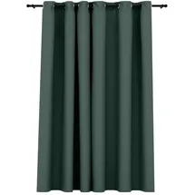 vidaXL Verdunkelungsvorhang Ösen 290 x 245 cm grün Leinenoptik