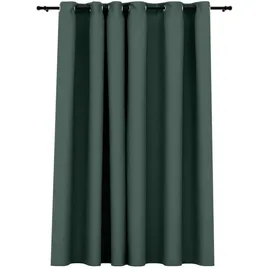 vidaXL Verdunkelungsvorhang Ösen 290 x 245 cm grün Leinenoptik