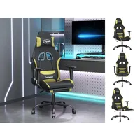 VidaXL Gaming-Stuhl mit Massage & Fußstütze Schwarz und Hellgrün
