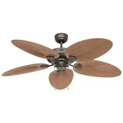 Classic Palma-Außenventilator, brauner Ventilator ohne Licht, Casafan