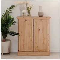 Homestyle4u 2746, Kommode Eiche Wohnzimmerschrank Braun Anrichte - Braun
