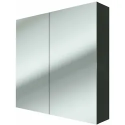 AcquaVapore Spiegelschrank Badspiegel Badezimmer Spiegel City 80cm schwarz NEIN ohne LED-Beleuchtung