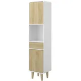Vicco Arla Hochschrank 40 x 161 cm Weiß/Eiche Holzwerkstoff