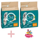 Purina ONE Bifensis Adult Trockenfutter Katzen Huhn & Vollkorngetreide 2x2,8Kg