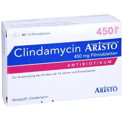 Clindamycin Aristo 450 mg Filmtabletten 12 St