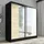 A&J MöbelLand Schwebetürenschrank SOLO 200 x 215 x 59,5 cm Schwarz