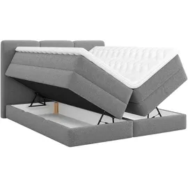 Roller Boxspringbett 160 x 200 cm H2 Anthrazit