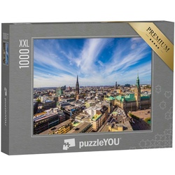 puzzleYOU Puzzle Puzzle 1000 Teile XXL „Hamburger Rathaus von oben“, 1000 Puzzleteile, puzzleYOU-Kollektionen Hamburg, Deutsche Städte