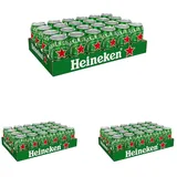 Heineken Pils Bier (24 x 0,33 l Dosen) - Dosenbier auf der Palette, 5% Alkoholgehalt, 100% natürliche Zutaten, erfrischend milder Geschmack (Packung mit 3)