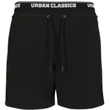 URBAN CLASSICS Two In One Badeshorts Black / White S