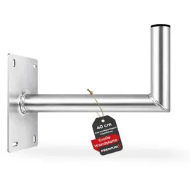 PremiumX 40cm Wandhalter Aluminium Große Wandplatte Winkel-Wand-Halterung für Satellitenschüssel Antenne 400mm