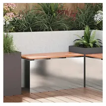 vidaXL Gartenbank 80 x 40 x 43 cm Edelstahl Silber