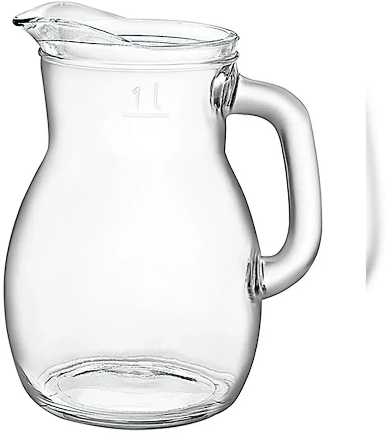 Bormioli Rocco Krug 1 Lt Bistro mit Kerbe Grammatik zertifiziert, 6er-Pack