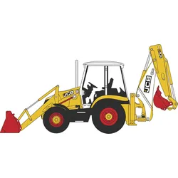 JCB 3CX Eco Baggerlader „70 Jahre JCB“ Modell von Oxford 1:76