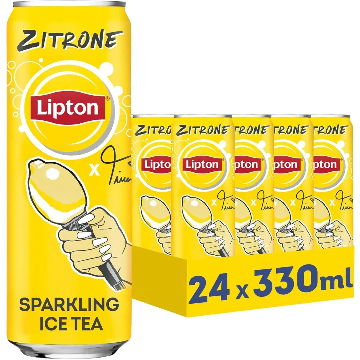 Preisvergleich Produktbild Lipton Zitrone Sparkling Ice Tea Dose 24x0,33l