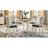 Runder Barock Esstisch Tisch Klassische Esstische Möbel Tische Holz Möbel Neu - Beige