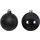 Kaemingk Weihnachtsbaumkugeln bruchfest 6 cm 12 Stück Schwarz glanz matt