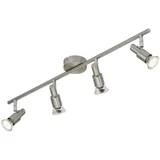 Brilo Led Deckenleuchte Spotleuchte dreh-& schwenkbar 4xGU10 12W Matt-Nickel Brilo ner