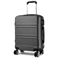 KONO Koffer Groß Leicht Hartschalenkoffer Trolley Reisekoffer mit 4 Rollen und TSA Schloss, 74x48x30cm, 94Liter, Zwillingsrollen Rollkoffer, ABS Hartschale (Grau, XL)