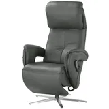 Hukla Relaxsessel Pierre Leder 75 x 126 x 177 cm Grau elektrisch