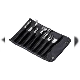 Triangle Garnierset in Rolltasche 7-teilig Edelstahl Weiß