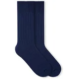 Von Jungfeld Merino Wollsocken 1 Paar Blau 36-40