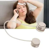 ZDETGU Tragbarer Nackenventilator, Flügelloser Nackenventilator mit Aromatherapie-Funktion, USB-Aufladung für Komfort und Bequemlichkeit Im Freien (Aprikose)