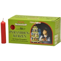 Knox Pyramidenkerzen 14 x 70 mm rot 50 St.