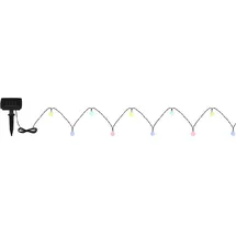 GLOBO Lichterkette Kunststoff 580 cm inkl. LED-Lampe schwarz