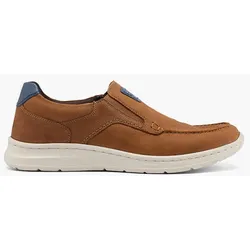 Leder Komfort Slipper - Herren - cognac