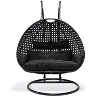 Home Deluxe Hängesessel Twin schwarz inkl. Regenabdeckung