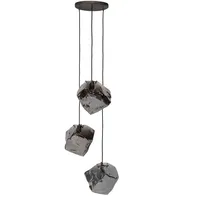 KAWOLA Pendelleuchte EDESSA Hängelampe 3-flammig Glas silber