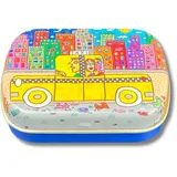Pillendose, Bonbondose - FridolinEdition - Metall - James Rizzi, If You Take A Taxi, Put it Back - Maße: b/h/t: 6,3 × 1,8 × 5,2 cm