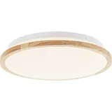 Brilliant LED Deckenleuchte Bario holz weiß 30 x 5,5 cm 18 W