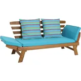 Greemotion Borkum 192 x 68 x 75 cm braun/blau inkl. Kissen