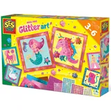 SES Creative SES Glitzerkunst ohne Kleckern - Sauberes Glitzer Bastelset für Kinder, Pink, Medium