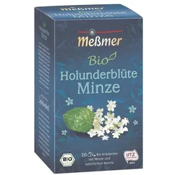Meßmer BIO Kräutertee »Holunderblüte Minze« Tassenportion, Papierkuvert, 20er-Pack grün