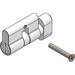 Griffwerk WC-Knaufzylinder -ALU EV1 PZ, f. Schlossseite EN-Norm -für Glasschlösser 26|21mm