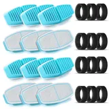 BEMOONY Katzenbrunnen-Filter, 12 Kohlefilter + 12 Schwämme, Multi-Filtration, für 3.2L Trinkbrunnen für Katze(H7), Filtration von Schwebehaaren, Wasserenthärtung